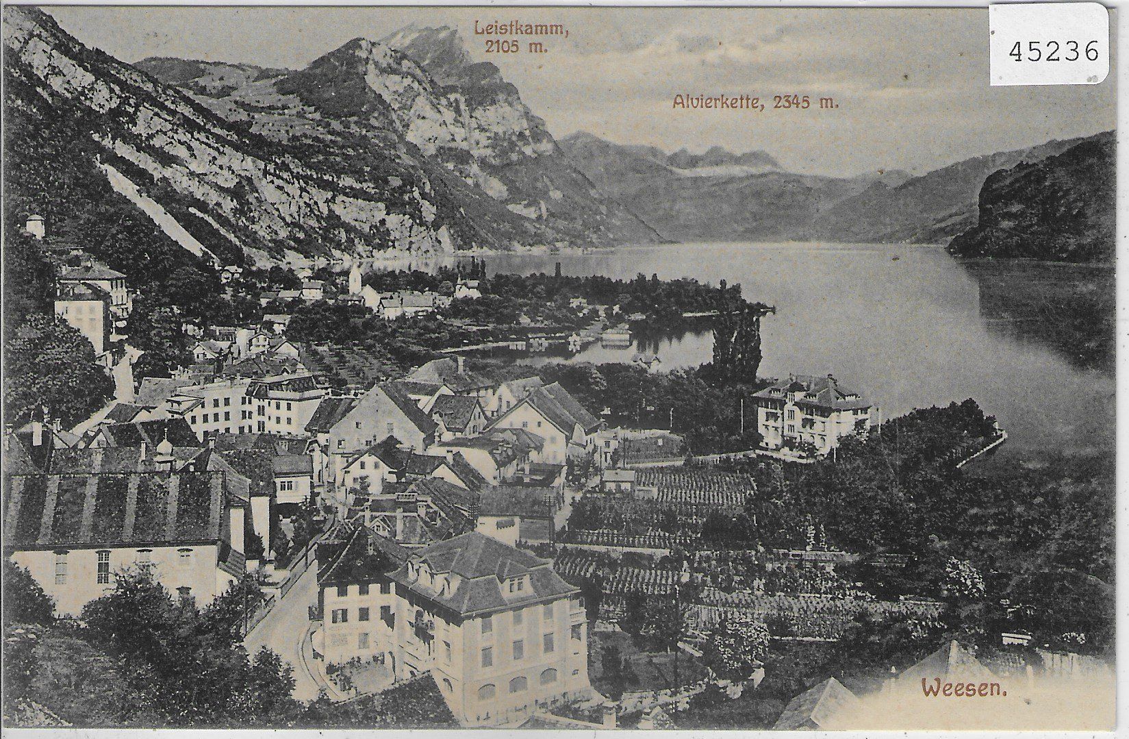 Cartes postales: Weesen - Generalansicht – D'occasion à Ettingen par Kartenplanet