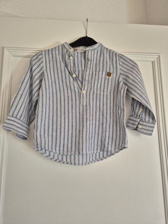 H&M Hemd Gr. 98, blau-weiss gestreift