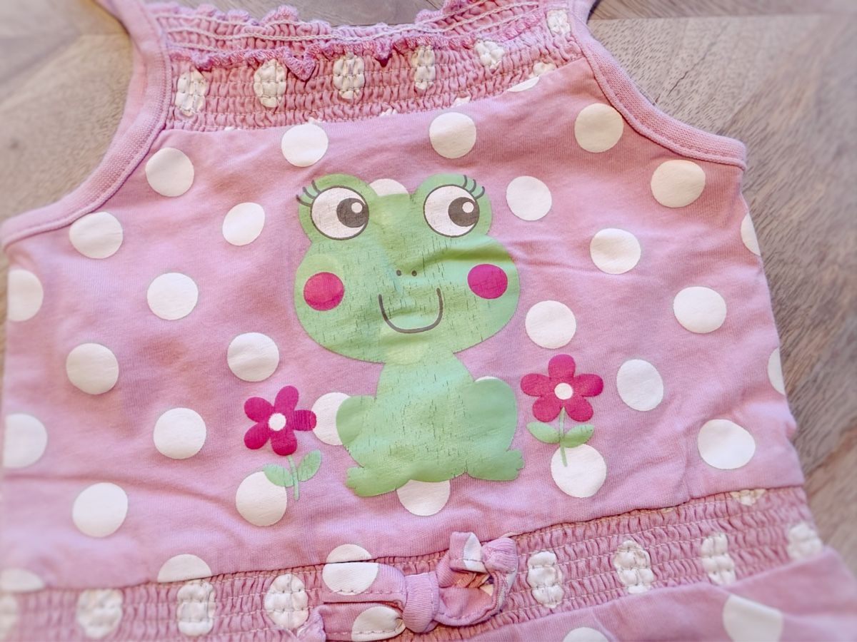 Pagliaccetti: Kurzarm Strampler Gr. 68, rosa mit Frosch – Usato da Eggenwil venduto da Lissi82 1