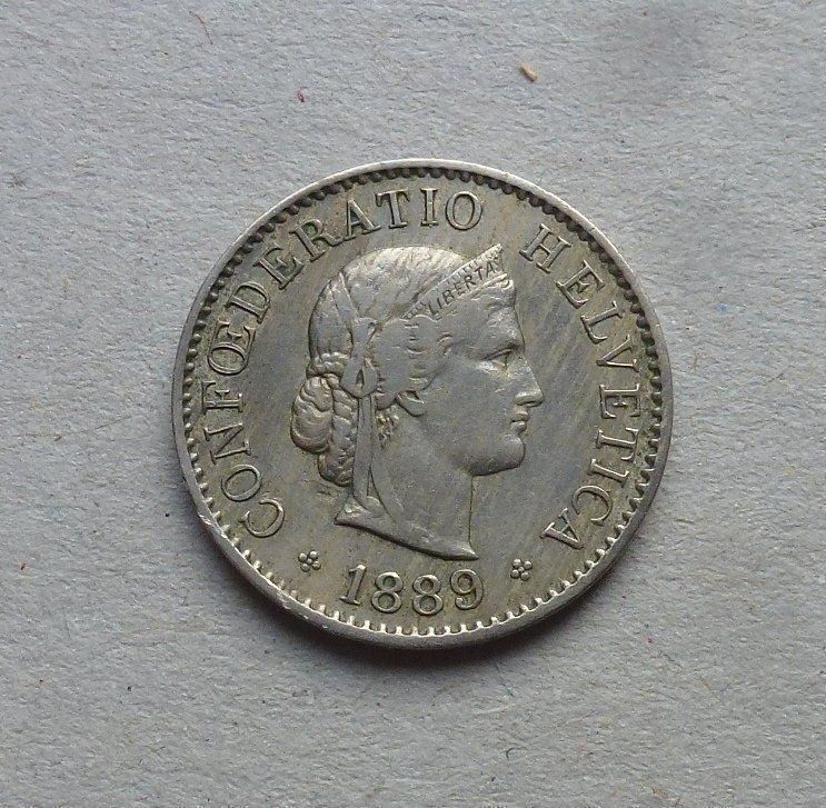 Tutti le monete: ++ 5 Rappen 1889, gute Erhaltung – Usato da Walkringen venduto da Casablanca777