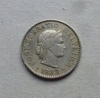 ++ 5 Rappen 1889, gute Erhaltung