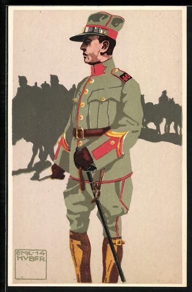 Fotos, Briefe & Postkarten: sign. Emil Huber: Schweizer Soldat mit M – Gebraucht aus Berlin von bartko-reher
