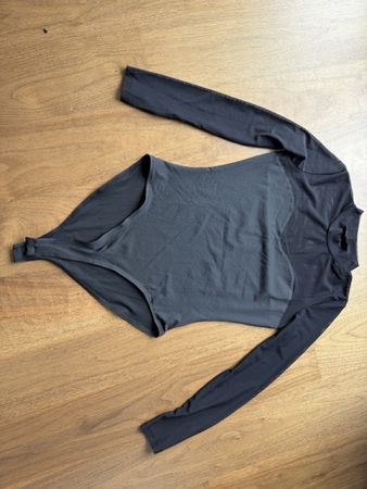 neu Schwarz Bodysuit Langarm Gr S — 38