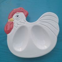 Antike Eierschale/ Eierbecher Huhn, Hahn Ostern