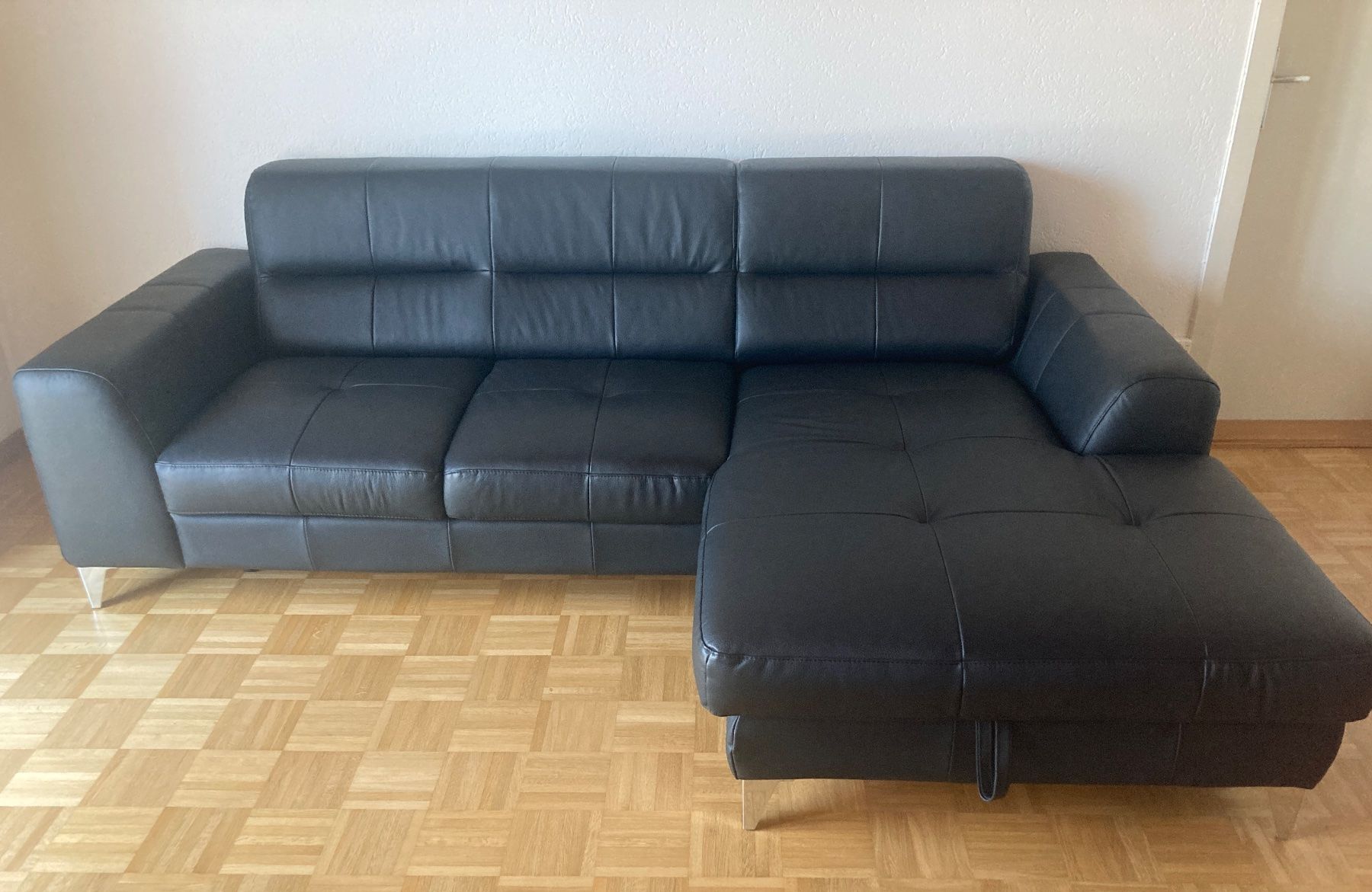 Divani: Ecksofa Leder schwarz mit Bettfunktion und Staufach – Nuovo (secondo la descrizione) da Ostermundigen venduto da Divers 3