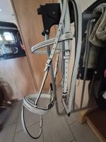 weisser Trensen-Zaum Leder, Showzaum, neu