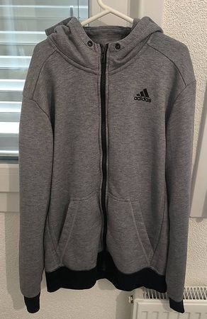Adidas Herren Kapuzenjacke - Größe M - Grau