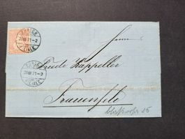 1871, Faltbrief nach Frauenfeld