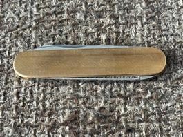 Kleines altes Sackmesser Gottlieb Hammesfahr 1950er vergold.