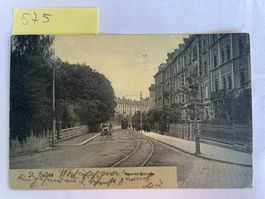 sehr alte Grusskarte aus St. Gallen, Regensbergstrasse, 1904
