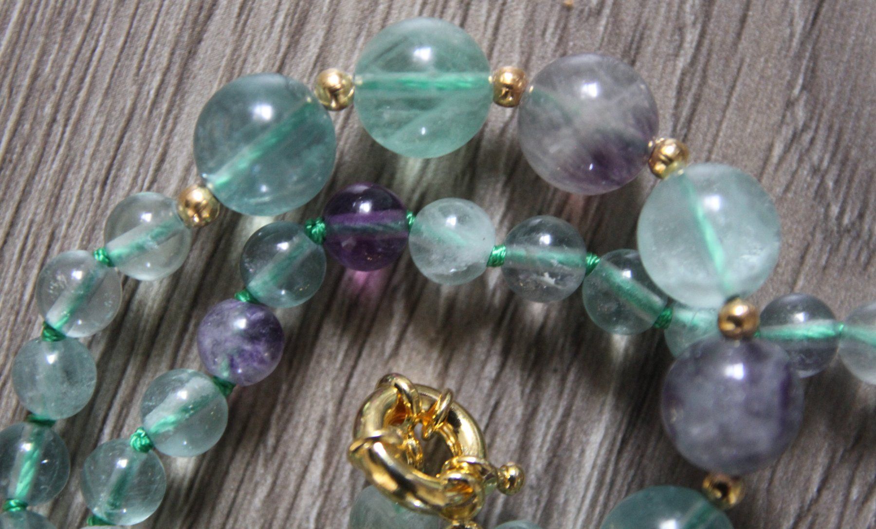 Ketten: NEU: Fluorit Kette Collier Fluoritkette Edelstein Schmuck – Neu (gemäss Beschreibung) aus Matten b. Interl von EdelsteineInterlaken 1