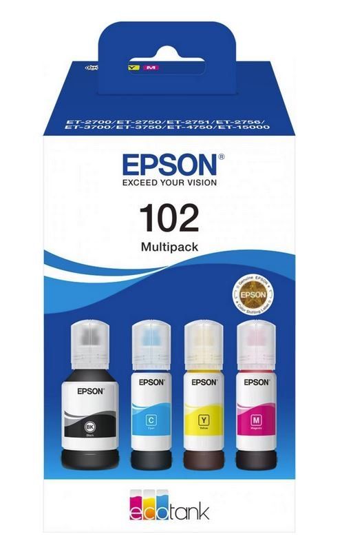 Epson Cartucce per stampanti & toner: Epson 102 EcoTank 4-Farben Multipack + 1 Schwarz Gratis NEU – Nuovo e nell'imballaggio originale da Plaffeien venduto da Rena88