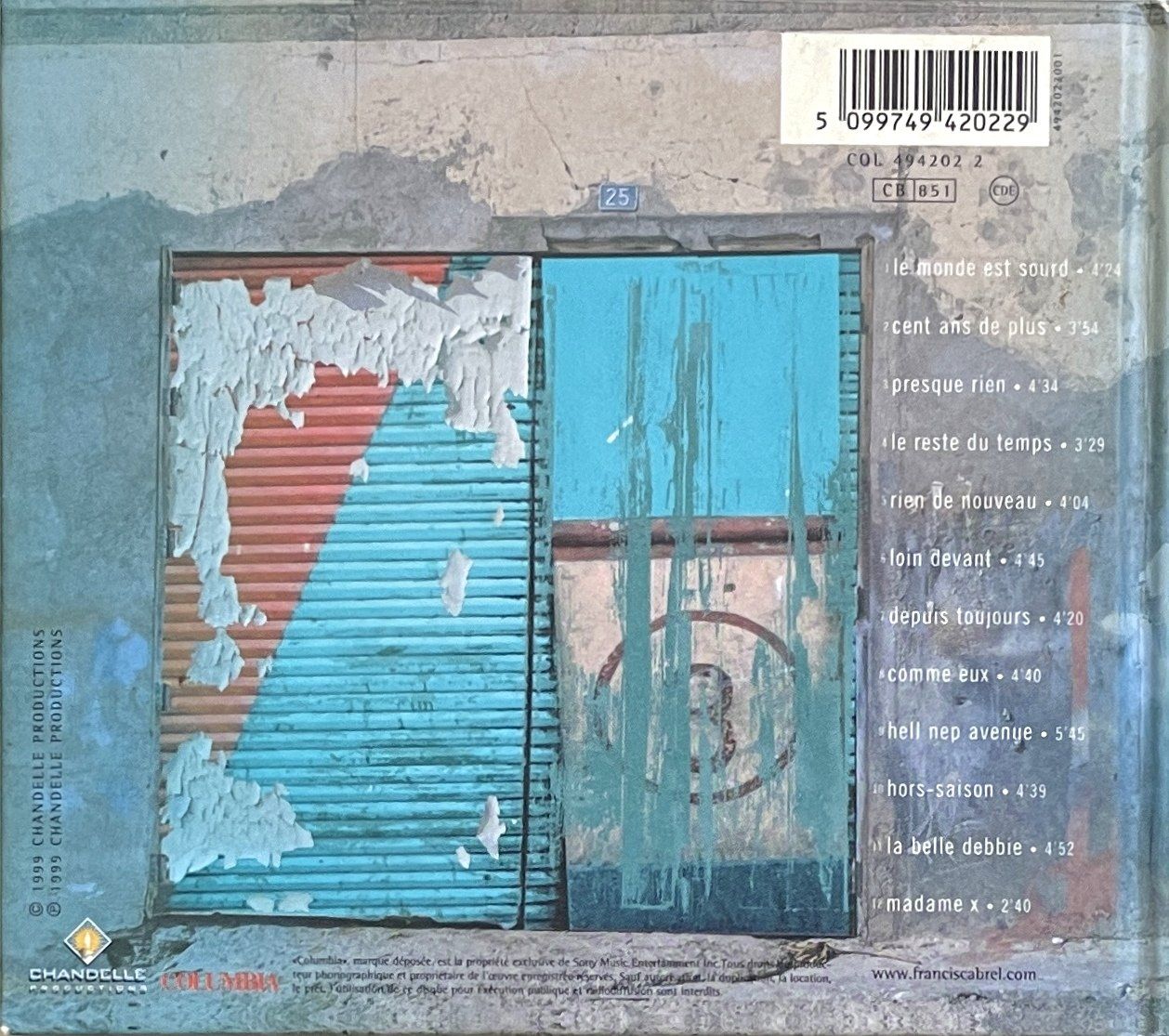 CDs: Francis Cabrel - Hors saison – Gebraucht aus Savagnier von Ne2065 1