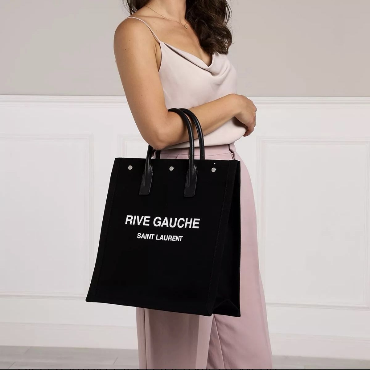 Saint Laurent Borse: Saint Laurent Rive Gauche Tote Bag Black/White – Nuovo e nell'imballaggio originale da Aristau venduto da Evelinik 1