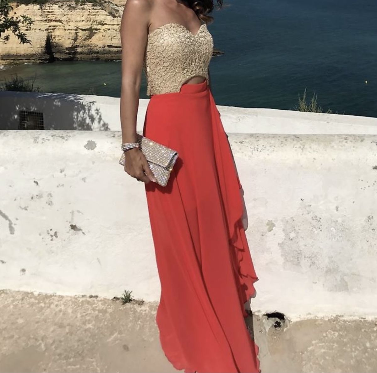 Vestiti: Abendkleid rot/gold, Cut-Out – Nuovo (secondo la descrizione) da Rupperswil venduto da Mfl_1976 1