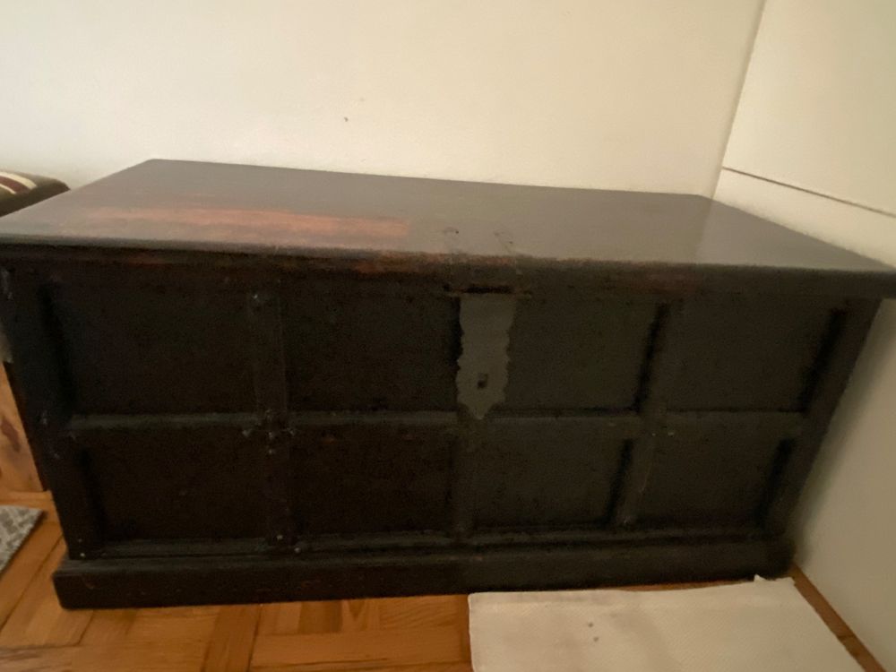 MALLE COFFRE RANGEMENT EN BOIS HETRE Vintage Naturel - Vendu
