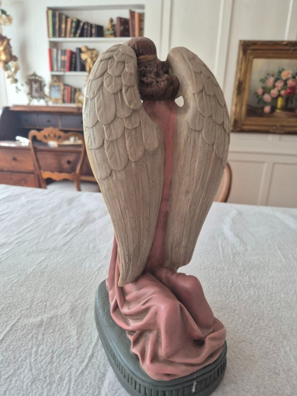Statuette: Antiker betender rosa Engel ca. 1920 – Usato da Speicher venduto da Ramtha1 2