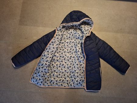 Veste réversible Vertbaudet bleu, 152 cm, état usagé