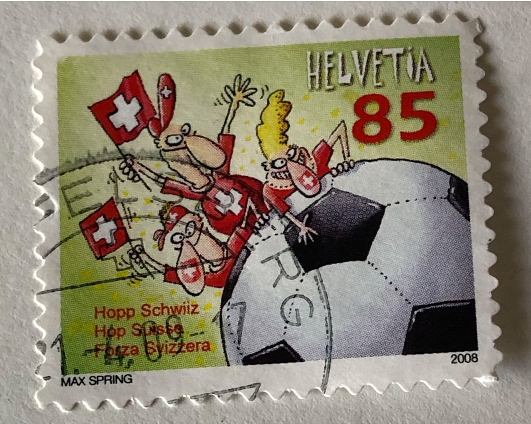Alle Briefmarken: Nr. 1275 HOPP SCHWIIZ GESTEMPELT 2008    – Gebraucht aus Aarau von Billa007