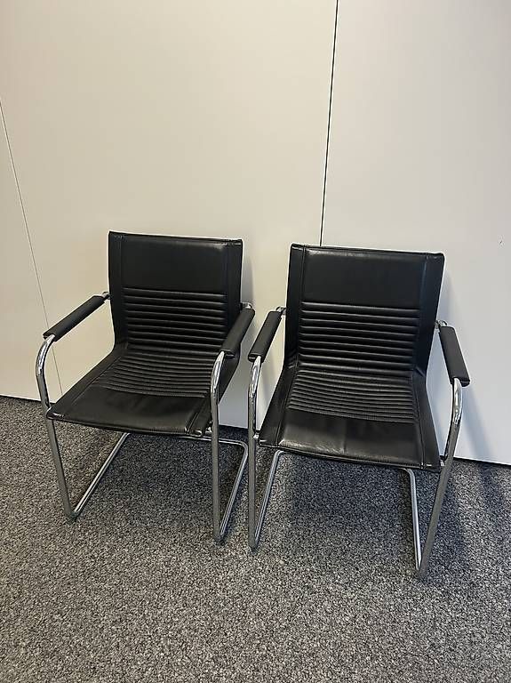 Stühle: 2 Leder Freischwinger – Gebraucht aus Zürich von gstabi 1