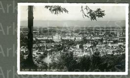 AK sw Bern BE die Altstadt vom Gurten aus ≈ 1934