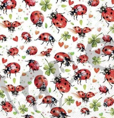 Tovaglioli: Serviette ladybug flight (1693) 2Stk. – Nuovo (secondo la descrizione) da Schlatt TG venduto da kreativ-atelier