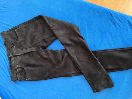 Vintage Lederhose schwarz Grösse 38 Herren