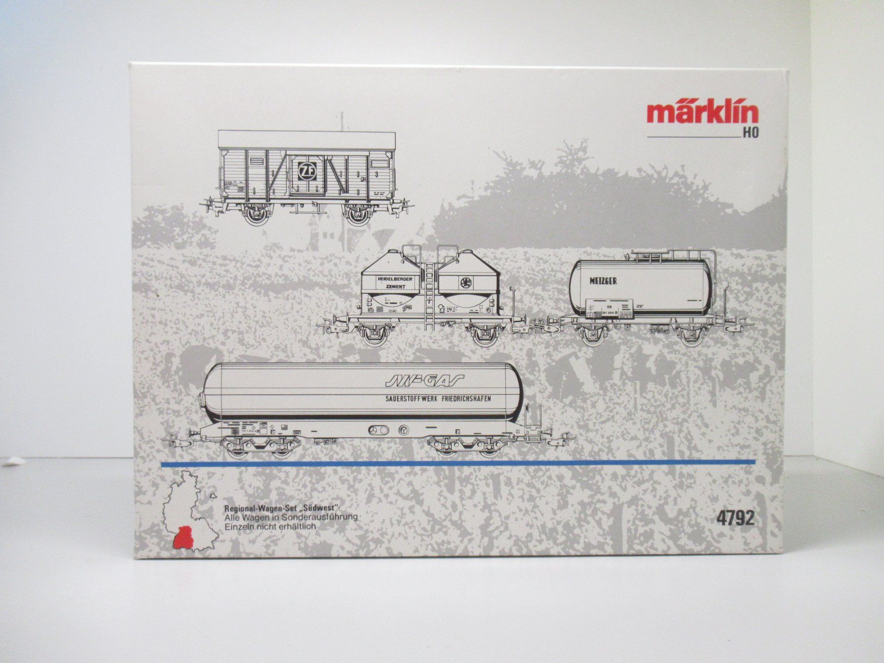 Märklin Modellini di ferrovie: Märklin 4792 Regional Wagen-Set "Südwest" H0 Wechselstrom – Usato da Basel venduto da mhmarken 5