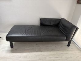 Chaiselongue Wittmann Leder schwarz guter Zustand