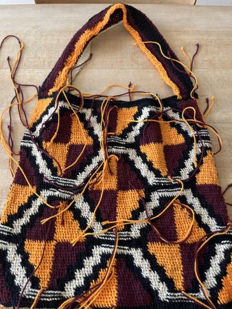 Handtasche, umhängetasche aus papua neu guinea, einzelstück