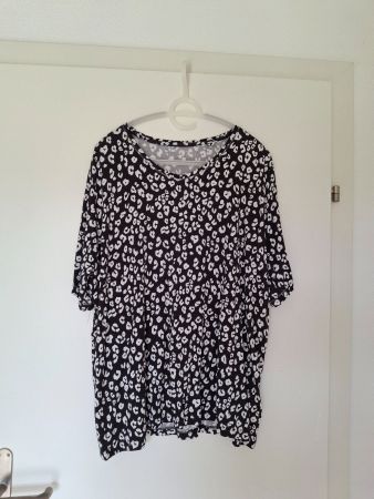 C&A Damen T-Shirt schwarz-weiss