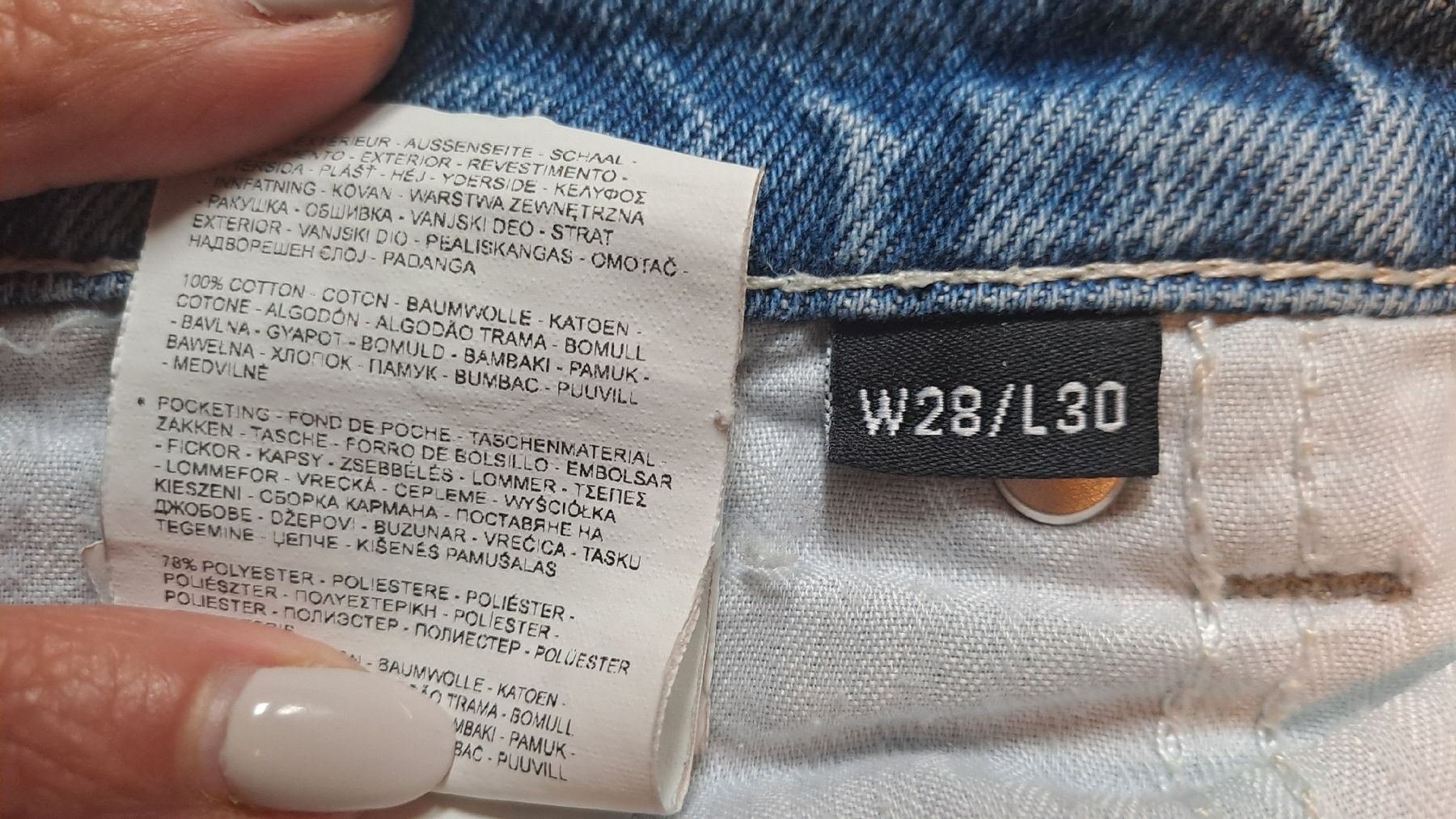 Dickies Pantaloni: Jean Dickies bleu clair, taille W28/L30 – Usato da Rolle venduto da Loutre84 3