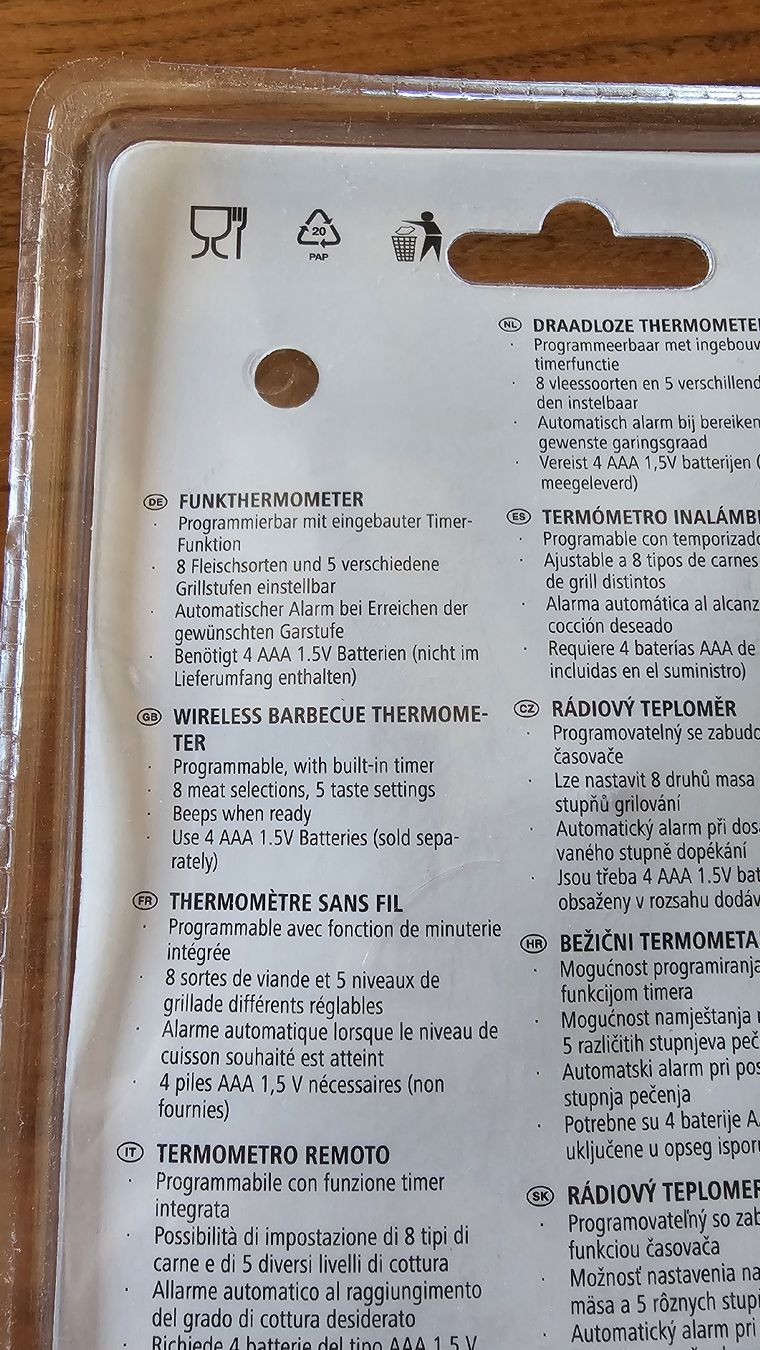 Altro per la casa: Grillthermometer – Nuovo e nell'imballaggio originale da Niedergösgen venduto da MG46 1