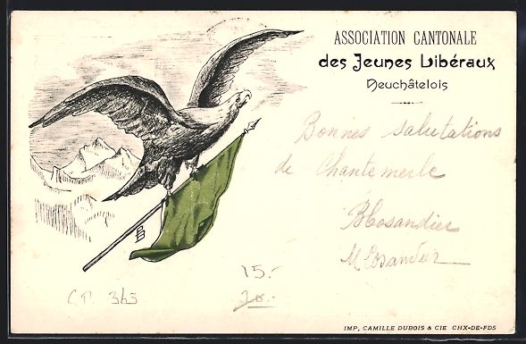 Ansichtskarten: Neuchatel, Association Cantonale des Jeu – Gebraucht aus Berlin von bartko-reher