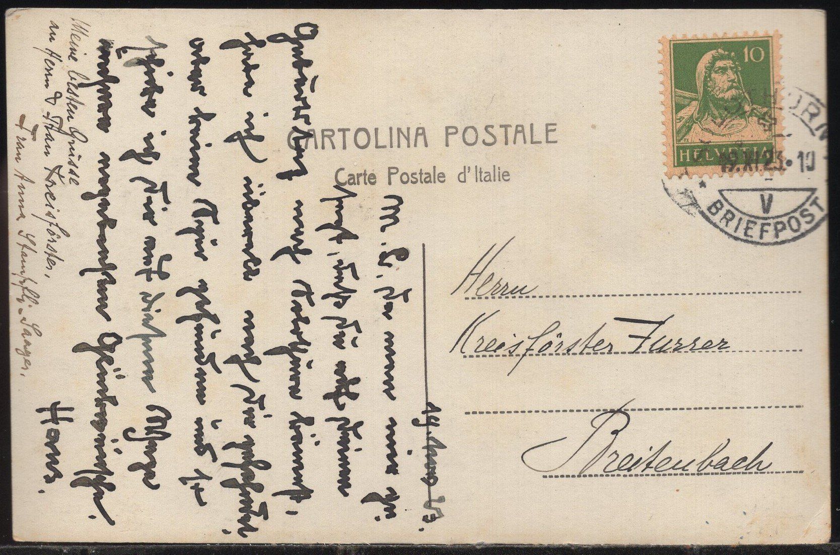 Cartoline postali: Mann mit Slothurnerzeitung  1923 – Usato da Aarau venduto da kufi44 3