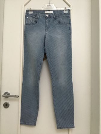 BRAX JEANS GESTREIFT BLAU WEISS