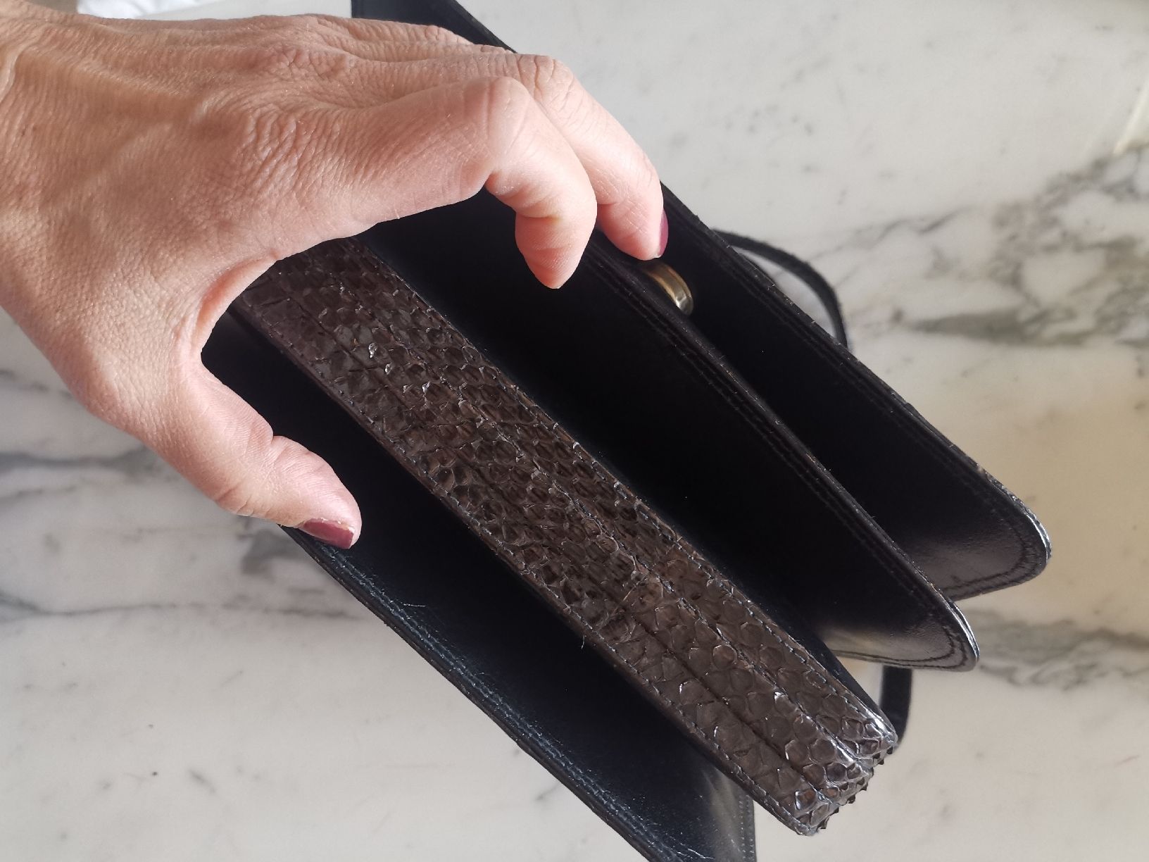 Borse da donna: Vintage Phytonleder Handtasche – Usato da Uerikon venduto da pink_flamingo 3