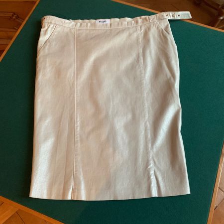 MOSCHINO Silber metallic Jeans Rock Gr. 44IT NP:450,-