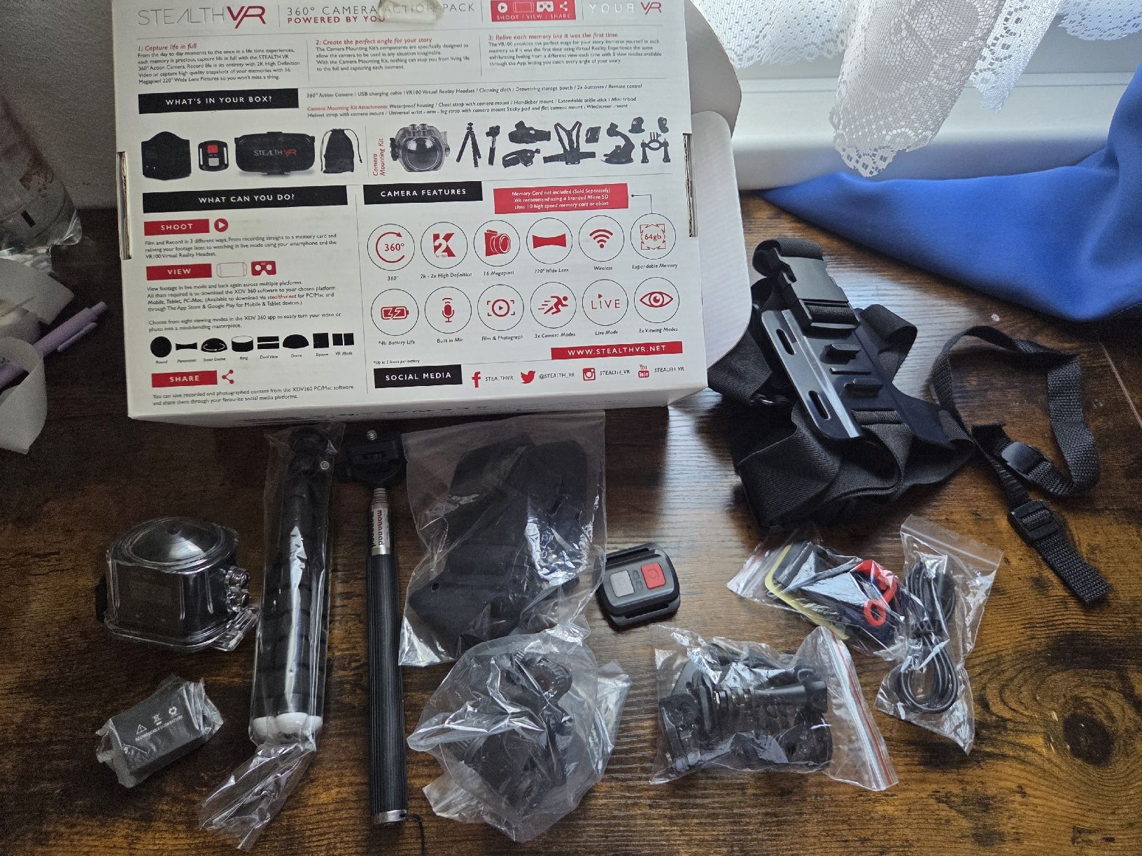 Action Cam: Stealth VR 360 Camera Action Pack with Accessories – Neuf (Voir description) à Winterthur par Maricels_Boutique