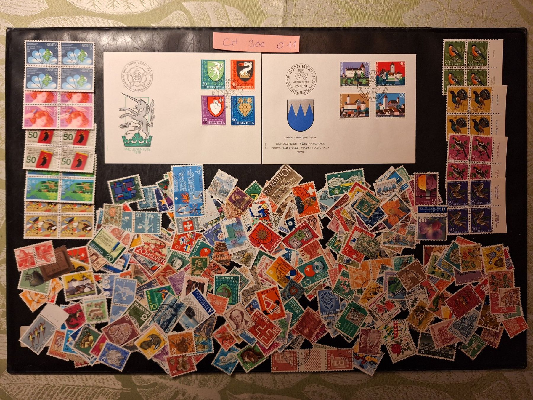 Alle Briefmarken: CH: 300 verschiedene gestempelte (011) – Gebraucht aus Genolier von Antoine30