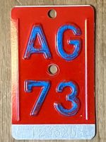 AG 73 - VELONUMMER - FAHRRADSCHILD - PLAQUE DE VELO - AG 73
