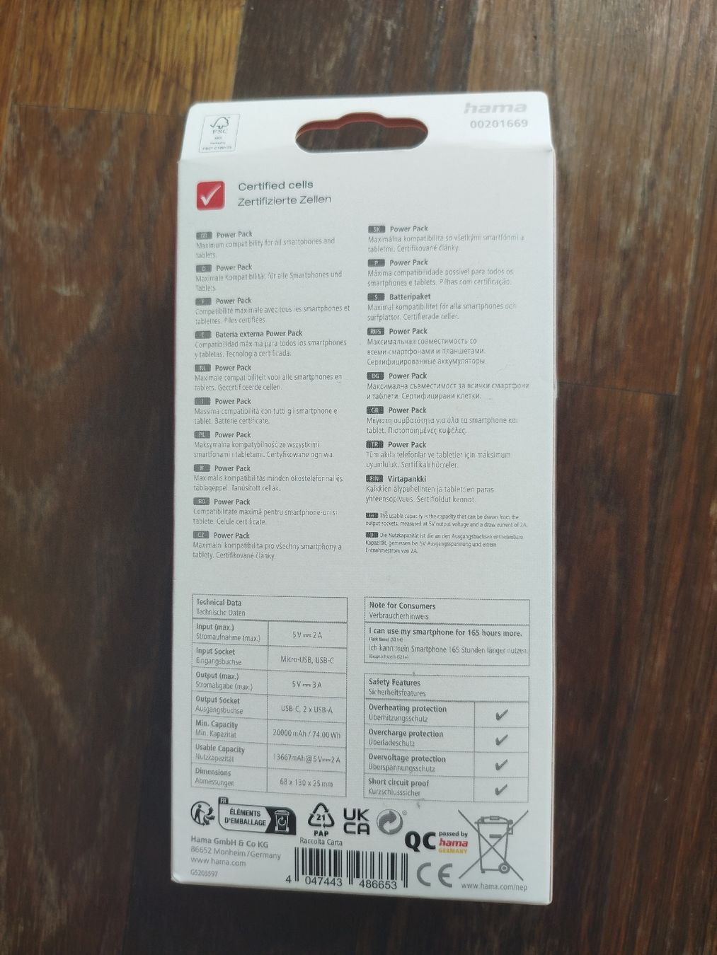 Hama Ladegeräte: Hama Power Pack supreme 20 000mAh – Neu und originalverpackt aus Zürich von Leders 4