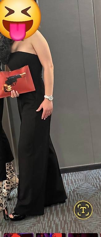 Jumpsuits: Trägerloser schwarzer Jumpsuit Damen – Gebraucht aus Rüfenacht BE von Biancaro 4