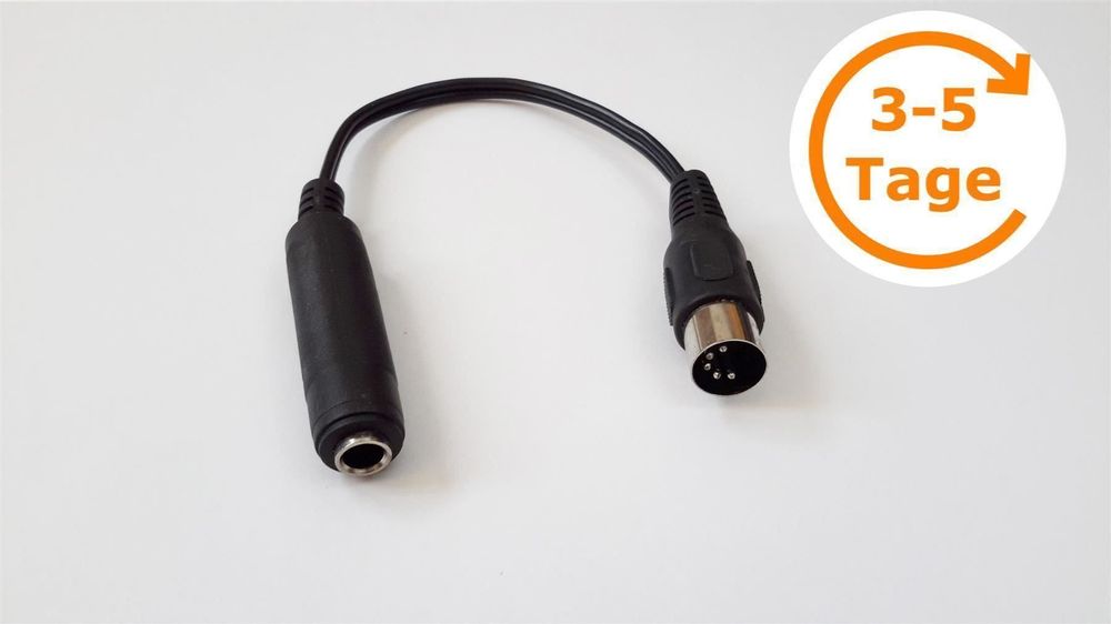 3 Pol DIN Stecker Kabel Audio-Verbindungskabel 3-pol DIN Auf 6,35 Mm Klinke Stereo – 2 Meter Länge (GST, 250100-0016) Stereo Kabel Für Musikgeräte
