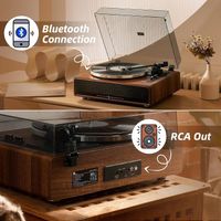Plattenspieler mit Lautsprechern und Bluetooth
