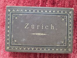 Antikes Foto-Leporello Zürich ca. 1892-1895 echte Fotografie