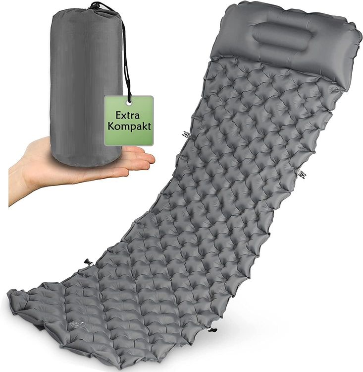 Aufblasbare Isomatte für Camping matte mit Kissen kompakte