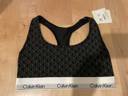Calvin Klein CK Bralette Sport BH in M Schwarz CK Logo Neu 
