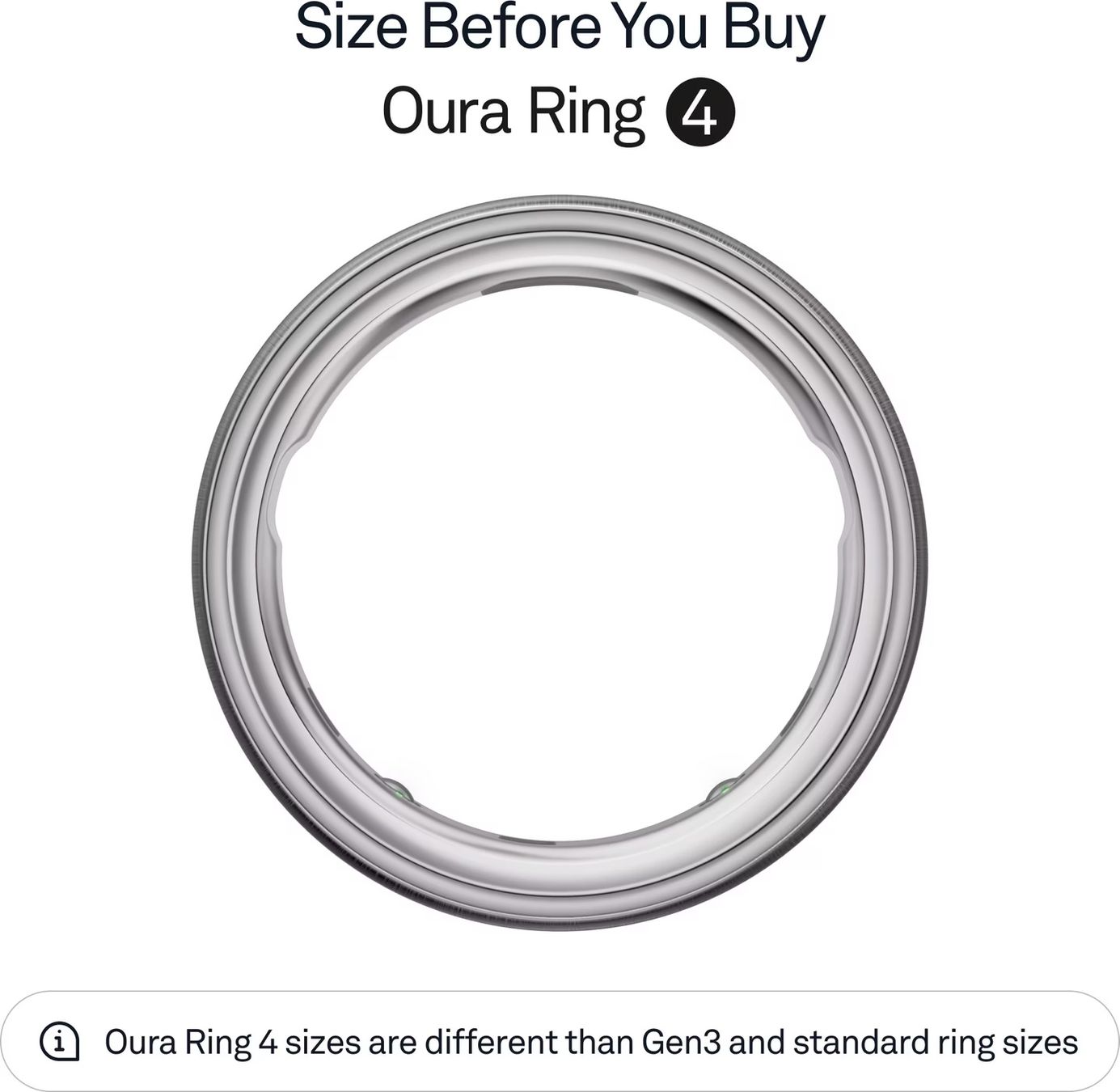 Anelli: Oura Ring 4 15, Brushed Silver mit Ringprobierset OVP – Usato da Schwyz venduto da roth-betschart 2