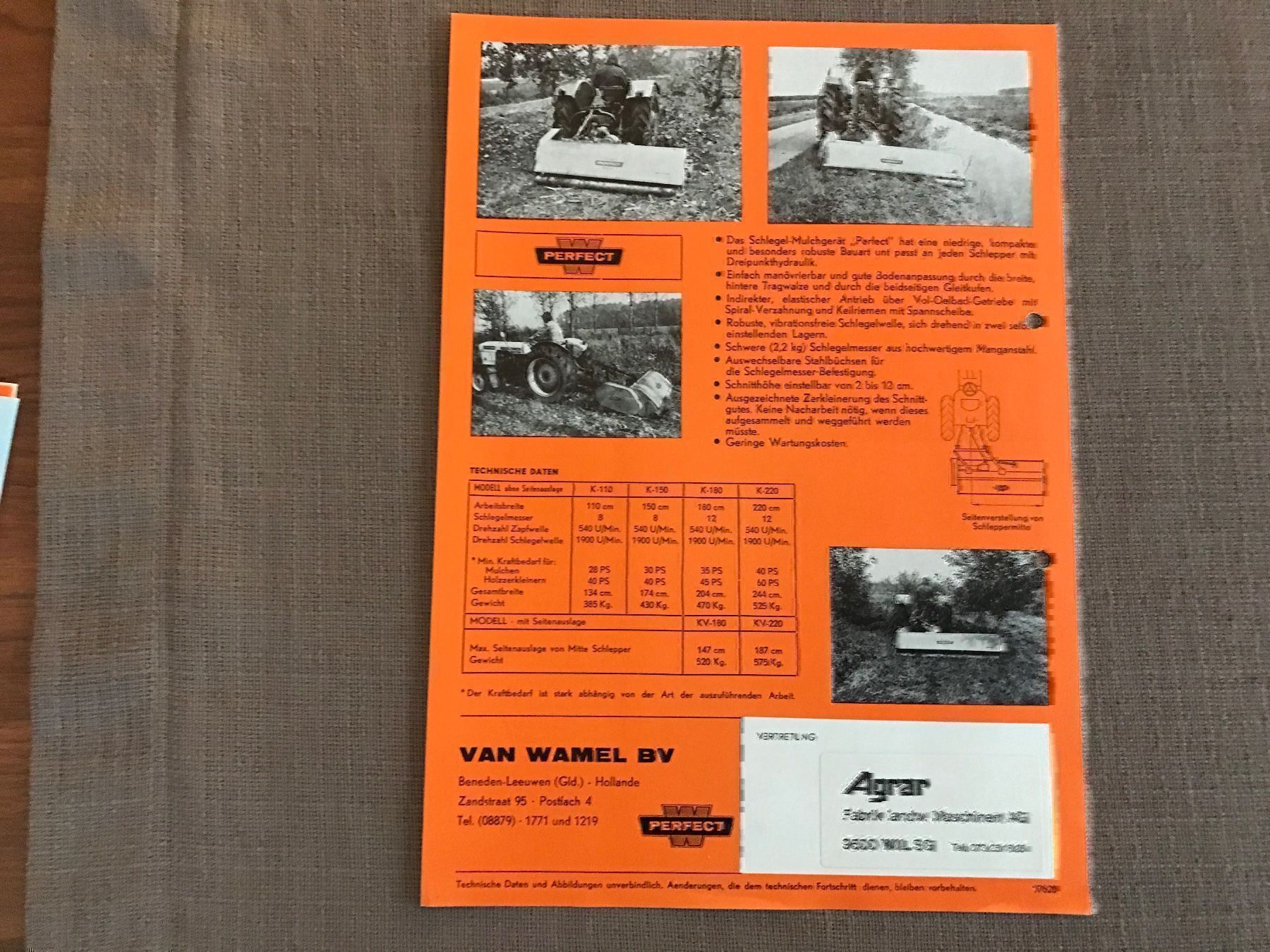 Trattori: Agrar Perfekt Prospekt – Usato da Balterswil venduto da Jeko1967 1